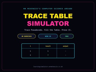 Trace Table Simulator - GCSE Computer Science