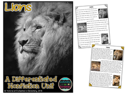 Differentiated Nonfiction Unit: Lions