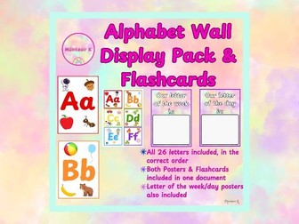 Alphabet Wall Display Pack & Flashcards