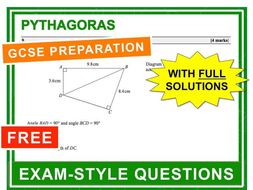 GCSE 9-1 Exam Question Practice (Pythagoras)