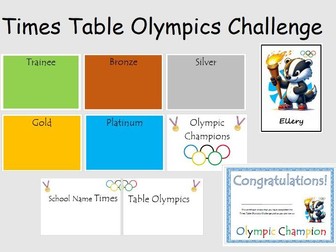 Times Table Olympics Challenge