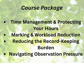 The Sustainable Teacher - CPD Bundle | 4 Courses on Workload, Time & Feedback
