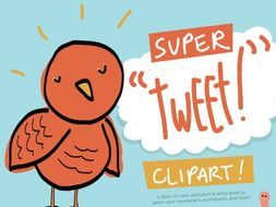 Super "Tweet!" Bird Clip Art Set – Commercial-Use