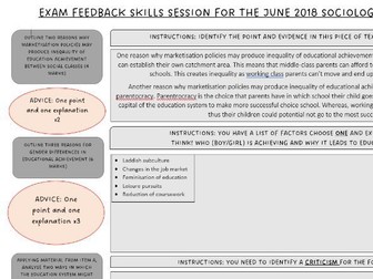 Exam Skills-Sociology (Education) ALevel AQA