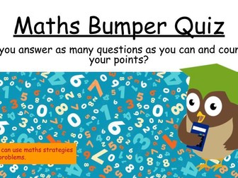 Maths Bumper Quiz Template (full lesson & complete with certificates of achievement)
