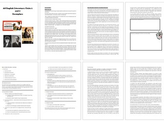 WJEC AS English Literature Unit 1 and Unit 2 Exemplars
