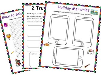 Back to School – Holiday Reflections and Activity Pack