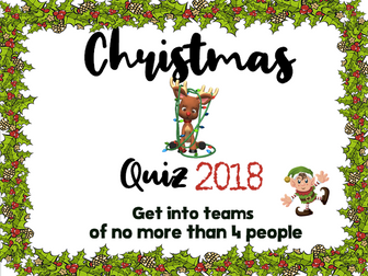 Christmas Quiz - 2018