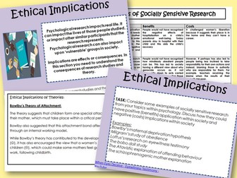 Ethical Implications - Year 2 Issues - AQA Psychology