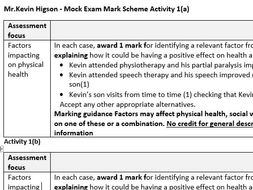 care health social scheme mark kevin component btec mock award tech higson paper exam