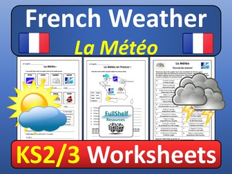 French Weather Worksheets La Meteo