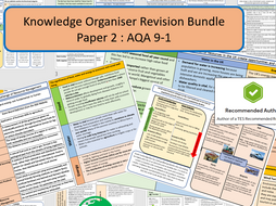 GCSE AQA 9-1AQA 9-1 Paper 2 Complete Knowledge Organiser Revision Bundle.