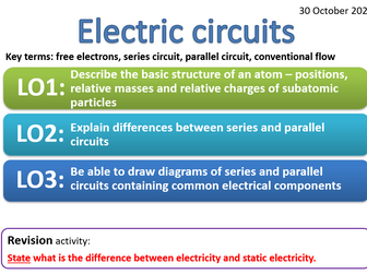 CP9a - Electric circuits - free electrons, series circuit, parallel circuit, conventional flow