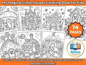 My Magical Little Houses Coloring Book for Kids