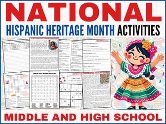 National Hispanic Heritage Month: Reading - Activities for Middle & High School