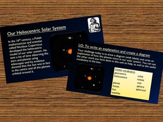 Year 5 Space Lesson 6 - The Geocentric and Heliocentric Solar System Models