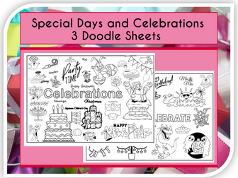Special Days and Celebrations Doodles