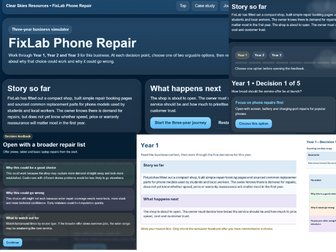 GCSE Business Simulators and worksheets