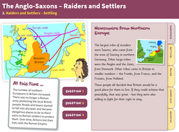 KS2 Anglo-Saxon Britain - 'Settling' interactive teaching book