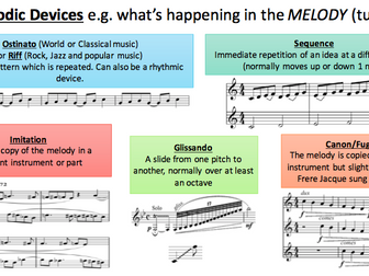 GCSE Music Revision - Devices, Theory, Notation, Instruments etc