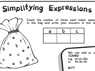 Simplifying Expressions - Collecting Like Terms - Low ability KS3/High KS2