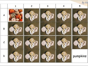 Autumn pelmanism game - Kids and ESL beginners