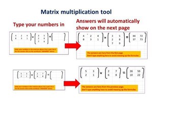 Matrix multiplication interactive tool