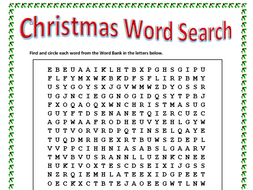 Christmas Word Search with Answers | Teaching Resources