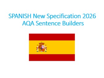 SPANISH NEW SPEC 2026 AQA SENTENCE BUILDER 3. Education and Work