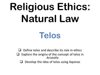 A Level RS - Ethics: Natural Law