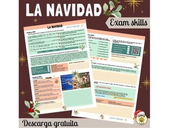 La Navidad. Spanish GCSE worksheet on Christmas: reading, listening, speaking & translation. Answers
