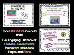 Three Fun Cinderella No-Prep Book Unit