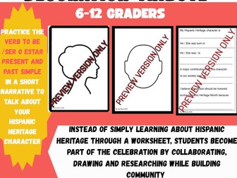 Hispanic Heritage Month Door Decor Posters bulletin board ESL - SPANISH