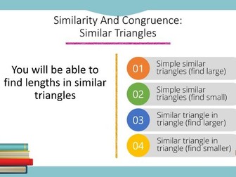Similarity And Congruence: Similar Triangles Powerpoint (Foundation GCSE)