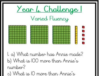 Mastery Maths - 10, 100 and 1000 more and less