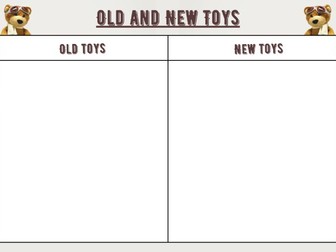 Old and New Toys Worksheet (UPDATED Aut 23)