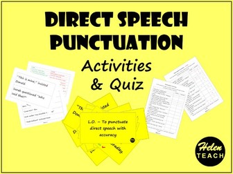 Direct Speech Punctuation | Quiz & Activities