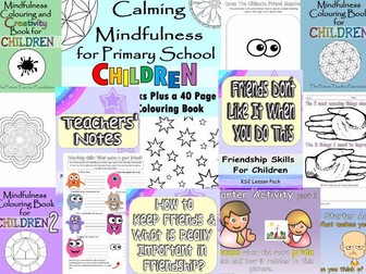 Well Being & Mental Health Pack for Primary Pupils. Calming, PSHE, SEAL Mindfulness Bundle SAVE 25%