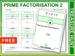 Prime Factorisation 2 (Treasure Hunt)