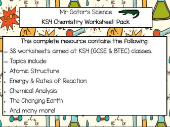 KS4 Chemistry Worksheet Pack