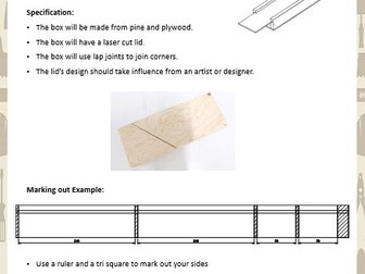 Pencil Box Project suitable for years 6-8 and schools doing 3D design