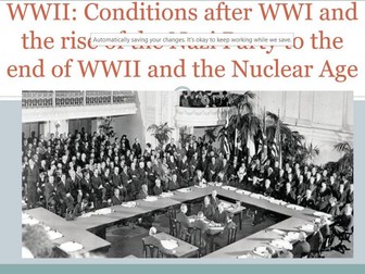 Grade 9 World War II and the coming of Cold War