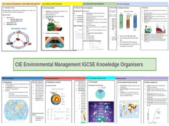 CIE ENVIRONMENTAL MANAGEMENT KNOWLEDGE ORGANISERS ALL UNITS