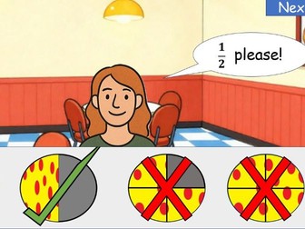 Fractions Pizza Shop Powerpoint Game