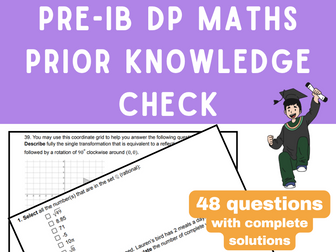 Pre DP Maths (Analysis and Approaches SL&HL) prior knowledge test
