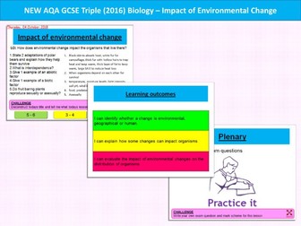 NEW AQA GCSE Triple (2016) Biology – Impact of Environmental Change