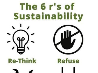 6 R's of sustainability cover lesson
