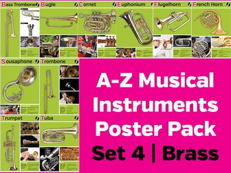Musical Instrument Posters Pack 4: Brass