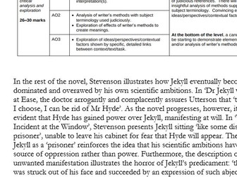 Jekyll & Hyde GCSE Lit Model Answer 5