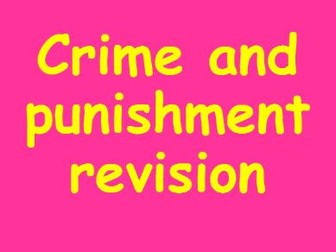 Edexcel Crime and Punishment Revision Unit 8